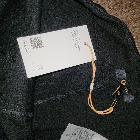 Quince Ultra-Stretch Ponte Cropped Wide Leg Pant NWT Black Size 10 - Picture 5 of 7